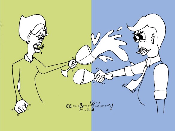 dinner party 4 mauve&amp;yellow